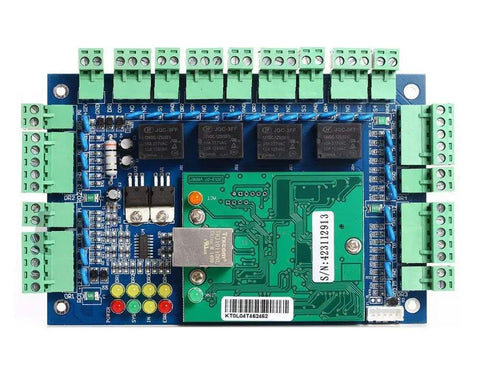 Circuit board of Four Door Security Access System With RFID Card Fob Keypad Reader Infrared Exit Button USB Enroll Reader TCP IP Based