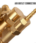 Pro Grade Argon CO2 Gas Regulator Flow Meter With 6.8 Foot Hose For TIG And MIG Welders CGA 580 Compatible Air Outlet