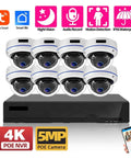 8Ch PoE Security Camera System With Integrated NVR Offering Straight Out Of The Box Setup And 4K Ultra HD Clarity For A Zero Hassle Surveillance That Works Like A Charm, featuring eight 5MP cameras on NVR.