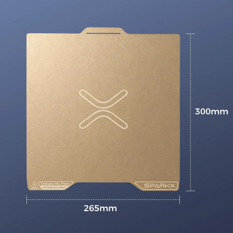 Heavy Duty Flexible Pei Build Plate For 3D Printers Slick Dual Sided Textured Steel Sheet dimensions 265x300mm