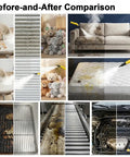 Before-and-after comparison of cleaning with High Power Handheld Steam Cleaner With 6 Piece Accessory Set Delivers 180 Degrees C High Temp Pressure.
