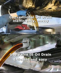 Comparison of conventional oil drain and M12 1.25 Thread Stainless Steel Oil Drain Valve Quick Release for easy change.