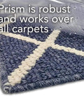 Close-up of Premium Heavy Duty Floor Runner Protector For Carpeted Floors With Skid Resistant Grippers And Clear Vinyl Shield Prism Finish