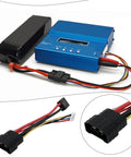 Five Pin RC Model Connection Cable with 14AWG Wire, 15.7cm Long, Compatible with Traxxas ID LiPo 4S Adapter connected to charger