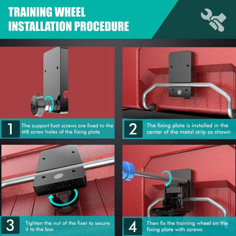 Installation steps for Upgraded Steel Front Caster Wheel Kit For Packout Tool Box With 220 Lbs Capacity Folding Design