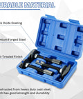 Rear Axle Bearing Remover Puller Slide Hammer Set Built Tough for Auto Repair 3 Piece Kit in blue case showing forged steel