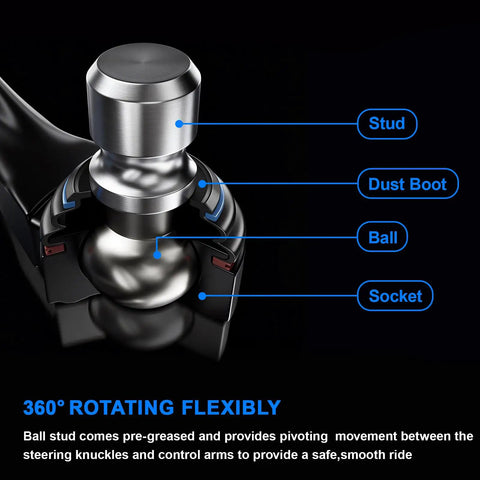 Suspension Control Arm Replacement For BMW 325Xi 328i 330Xi 335i X1 Xdrive, close-up of ball joint with dust boot and stud features.