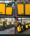 Industrial Electric Mobile Screw Air Compressor 55 To 132KW Powerful Output For Construction Mining Drilling customizable setup in a factory setting.