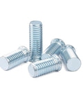 Carbon Steel Self Clinching Threaded Studs One Quarter Twenty Panel Fasteners Built Tough To Stay Put Zero Hassle Setup Rock Solid Grip Straight Up Easy Install Heavy Duty Hardware Fifty Piece Pack arranged in a pile.