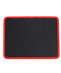 Flexible Magnetic Tool Mat With 40 Lbs Holding Power For Auto Repair, Anti Slip PVC Surface Keeps Wrenches, Screwdrivers, And Small Parts Stable, Safe From Slips, And Ready To Grab In A Busy Workshop. black rectangular mat with red PVC border