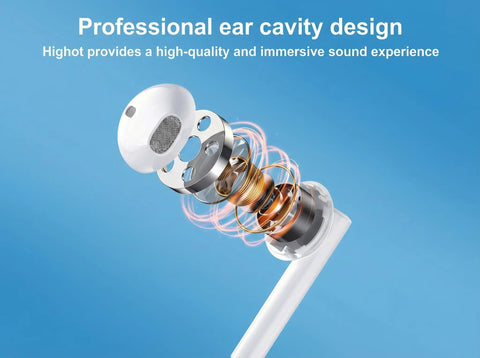 Exploded view of 2 Pack USB C Earbuds With Microphone And Remote For iPhone 17 16 15 Pro Max Plus Type C Earbuds Noise Cancelling Headphones