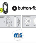90 Degree Panel Connector Button Fix Type 1 With Flush Bracket Marker Guide Kit Nylon Fasteners dimensions and design features.