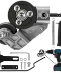 Electric Drill Nibbler Conversion Kit transforms any drill with hardened steel parts for HVAC, roofing, and auto repair projects.