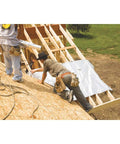 Workers installing Bubble Pack Insulation Roll 24 Inch By 50 Foot With Double Reflective Barrier for superior thermal control on attic roof