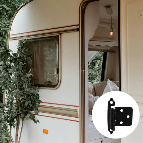 Tough As Nails Heavy Duty Self Closing Spring Door Hinges For RVs And Cabinets Semi Hidden Half Overlay Design Steel Construction
