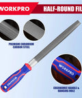 8 Inch Metal File Set Pro Grade Three Piece Kit With Flat Half Round And Round Files For Metal Shaping And Finishing Built From T12 High Carbon Steel With Chrome Finish Heat Treated To 56 62 HRC Ergonomic TPR Handle And Hanging Hole.