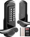 Mechanical Door Lock With Handle Keypad Entry Left Handed Lever Lock For Single Hole Doors Keyless Access Not Deadbolt Easy Install
