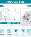 Built Tough As Nails Zinc Plated Carbon Steel Serrated Flange Hex Lock Nuts M14 X 1.5 Metric Fine Thread Heavy Duty Non Slip Grip For Garage Shop Jobs And Weekend DIY Projects Pack Of Ten Silver with dimensions.