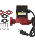 Heavy Duty Hot Water Circulator Pump Compatible With Grundfos Ups50 60F Featuring Solid Cast Iron Housing and Three Speed Motor, includes gaskets and hardware.