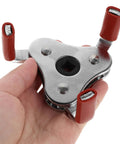 Heavy Duty Aluminum Alloy Smoke Transducer Removal Head Tool For Quick Fire Alarm Sensor Breakdown And Belt Buckle Tough Multi Purpose Residential Safety Kit in hand.