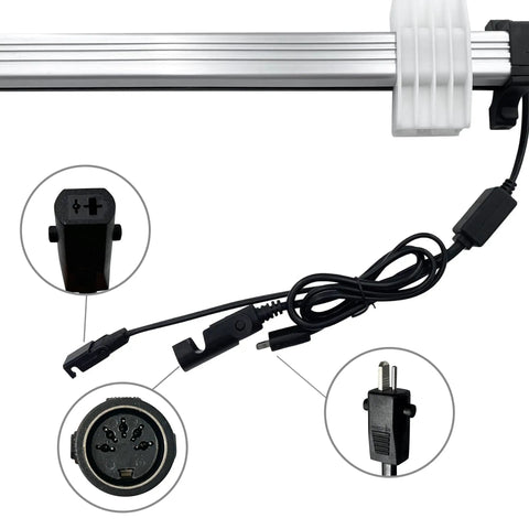 Oem Style Linear Actuator Replacement For Power Recliner Lift Chair Motor KDPT007 179, showing 2 pin flat round connector and wiring.