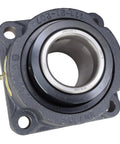 Top Shelf Heavy Duty Four Bolt Flange Bearing Packed With Rock Solid Spherical Roller Inserts, cast iron base, for industrial motors.