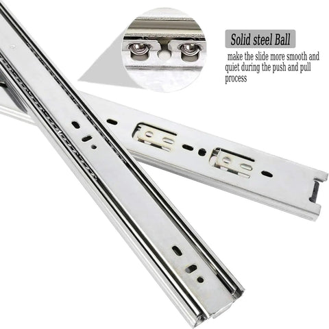 12 Inch Drawer Slides Set 6 Pairs Pro Grade Soft Close Heavy Duty Full Extension Ball Bearing Side Mount Rails Glides 100 Lb Capacity