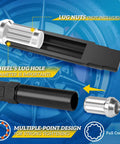Heavy Duty 10 Spline Lug Nut Key And Ta20 Socket With Dual Hex Drivers For 17mm And 19mm Fasteners showing lug nut key and hex socket design.
