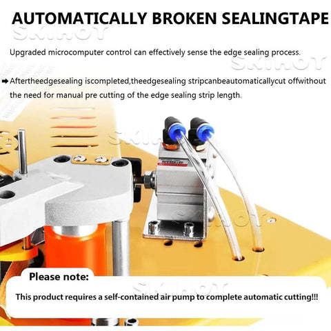 Automatic Edge Bander Portable Edge Banding Machine With 1000ml Glue Capacity featuring microcomputer control components.