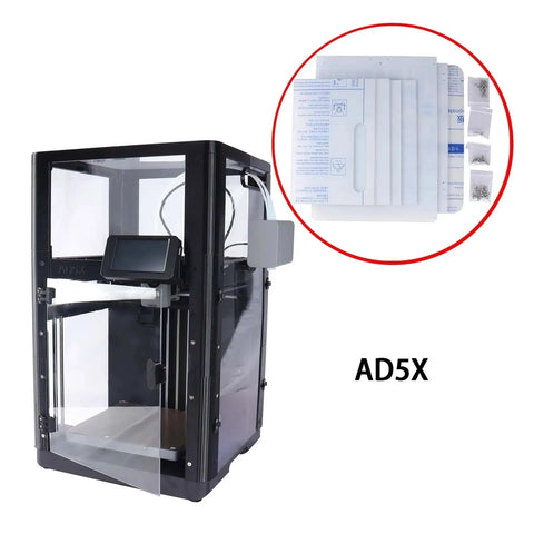 Adventurer AD5X 3D Printer Enclosure Panel made from PC polycarbonate with heat-insulated panels for dustproof printing and noise reduction