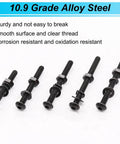 M4 Button Head Hex Socket Cap Screws Kit With Nuts And Washers, Heavy Duty Pro Grade 10.9 Grade Alloy Steel, M4 X 30/35/40/45/50Mm, Black Finish, Bulk Hardware Set For Home Repairs, Appliances And Furniture displayed with corrosion resistance features.