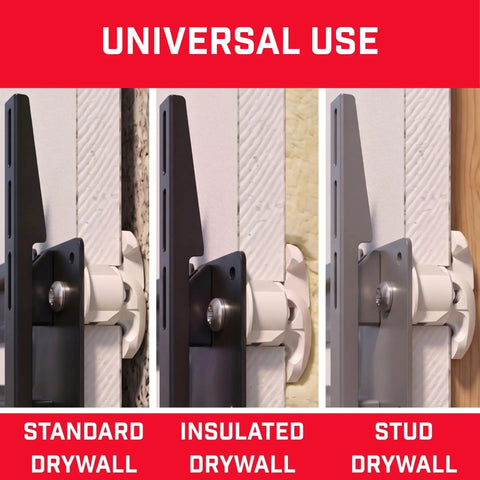 Top Shelf Tv Mount Anchors For Drywall Heavy Duty 4 Pack Delivers 255 Lbs Of Power Per Piece For Unshakeable Grip On 1/2 And 5/8 Inch Walls Designed For Flat Or Tilt Brackets Lose The Stud Search Enjoy Flexibility, displayed on standard, insulated, and stud drywall.