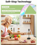 Woman using Four Pack Table Fans With Flexible Gooseneck And Soft Blades, AA Battery Powered Portable Silent Fans for kitchens.
