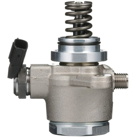 Frame Mounted Mechanical Fuel Pump With Included Gaskets For Rock Solid Engine Performance And Hella Reliable Under Hood Replacement Parts That Deliver Smooth Throttle Response For Everyday Drivers, side view showing fittings and spring.
