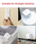 Smart Button Pusher For Rocker Switches And One Way Buttons, Bluetooth Control From Your Phone, No Wiring Needed, No Fuss App Timers, Optional Hub For Voice And Remote, White, used on multiple devices