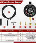12V Digital Timing Light With Tachometer And Advance Angle Inductive Ignition Timing Light Gun Vacuum And Fuel Pump Tester Gauge Leak Pressure Diagnostics Kit For Car Motorcycle Marine All In One Pro Grade Workshop Ready Emergency Diagnostic Tool fuel pump tester gauge with hose and adapters