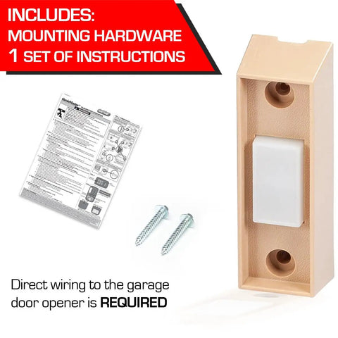 Universal Non-Lit Garage Door Wall Button for Inside Operation Works With Most Major Brands Model GWC-R Blue Clamshell