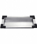 Stainless Steel Colander for Undermount Sinks, Heavy Duty T-304, Scratch-Resistant Commercial Grade Satin Finish, Perfect for Washing