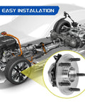 Pair Front Wheel Bearing Hub Assembly For Jeep Cherokee Commander shown with easy installation overview and wheel hub detail.