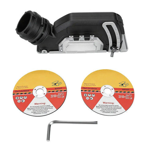 Brushless Cordless Angle Grinder And Mini Circular Saw With 12000 Rpm Battery Power, includes 2 cutting discs and hex key.