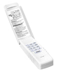 Replacement Keypad For MegaCode Linear Garage Door Opener with illuminated buttons and open instructional lid