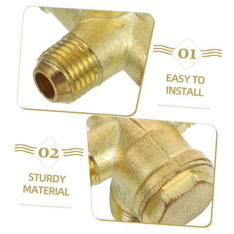 Close-up of Heavy Duty Four Way Air Compressor Check Valve featuring 14mm threaded connector, brass material, and efficient design.