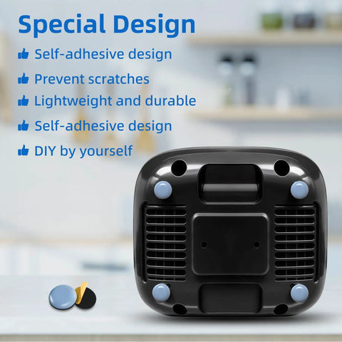 Heavy Duty Self Adhesive Appliance Sliders For Kitchen Counters positioned under an appliance with self-adhesive pads and scratch prevention features.