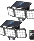 Fly Hella Bright Solar Flood Lights With Rapid Trigger Motion Sensor And Pocket Remote 3500 Lumen COB LED with solar panel
