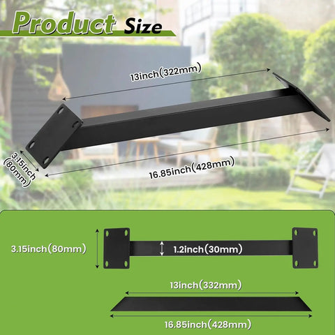 Rock Solid Heavy Duty 45 Degree Pergola Brackets For Wood Posts, Steel Support Angles, Easy Install Kit For Patio Gazebo Treehouse And Backyard Projects, Carbon Steel Construction, Durable Mounting Brackets For Outdoor Structures