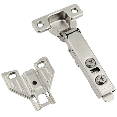 40 Pack Full Overlay Cabinet Door Hinges With Soft Close Damper, 105 Degree Adjustable Hinge for Face Frame Kitchen Cabinets