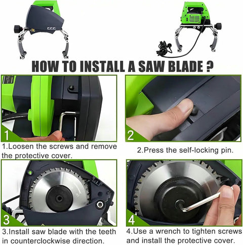 How to install a saw blade on Pro Grade Automatic Pipe Cutting Machine With Cold Cutting Technology And Dual Saw Blades For Stainless Steel PVC Copper And More 15-400mm Pipe Range Delivers Burr-Free Cuts Fast In Minutes.