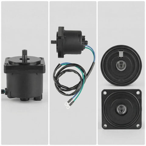Heavy Duty Tilt Trim Motor For Yamaha Four Stroke Outboards 12 Volt 3 Bolt Drop In Replacement showing connector and mounting base.