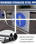 Workhorse Spring Loaded Swing Gate One Way Safety Door With Directional Arrow Self Closing Metal Barrier For Warehouse Shop Security Crowd Control Tailgating 70X100Cm Thickened stainless steel frame with directional arrow signage.