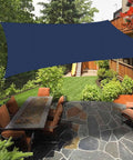 Sun Shade Sail 14x18 Navy Blue Heavy Duty Outdoor Shade Cloth For Patio Deck Terrace Garden Backyard Beach, water repellent